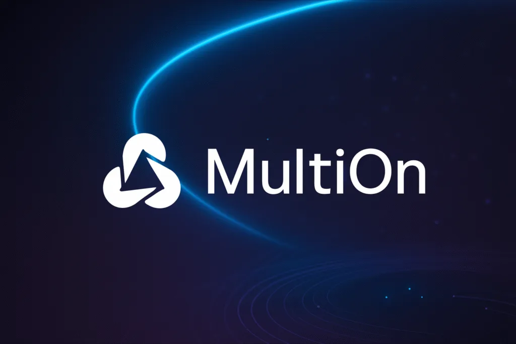 Imagen de cabecera creativa con el logo de MultiOn y el texto “Multi·On Agent System Prompt”, en un diseño digital moderno y oscuro, con elementos abstractos que evocan navegación web y automatización