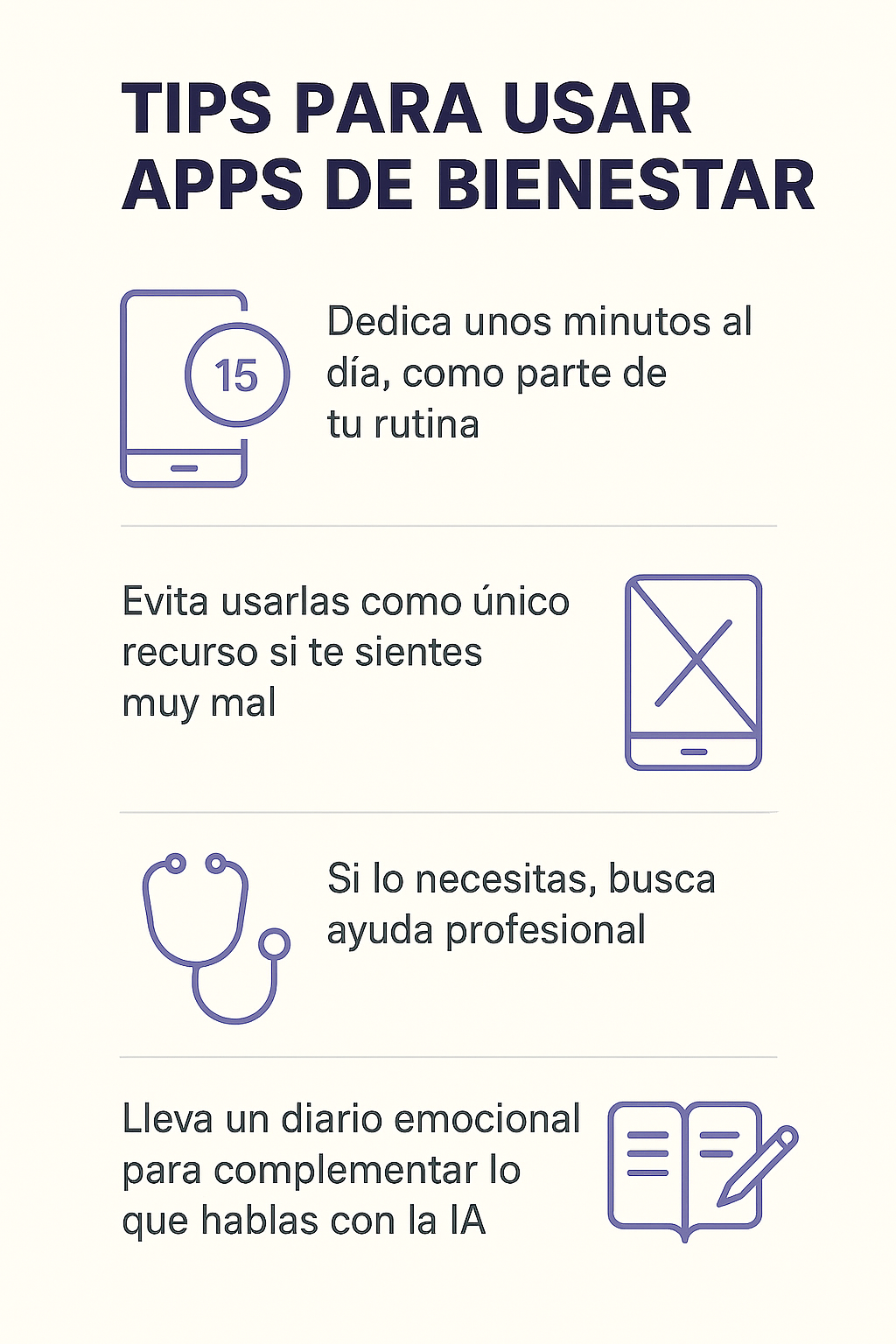 consejos para usar las apps de bienestar
