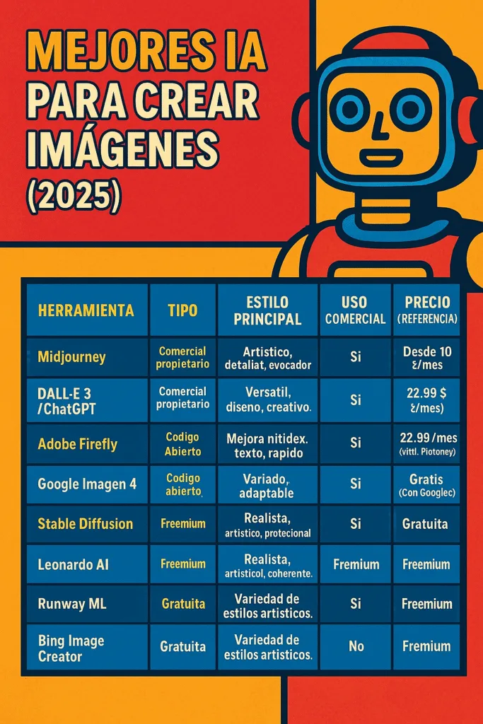 mejores ia para crear imagenes