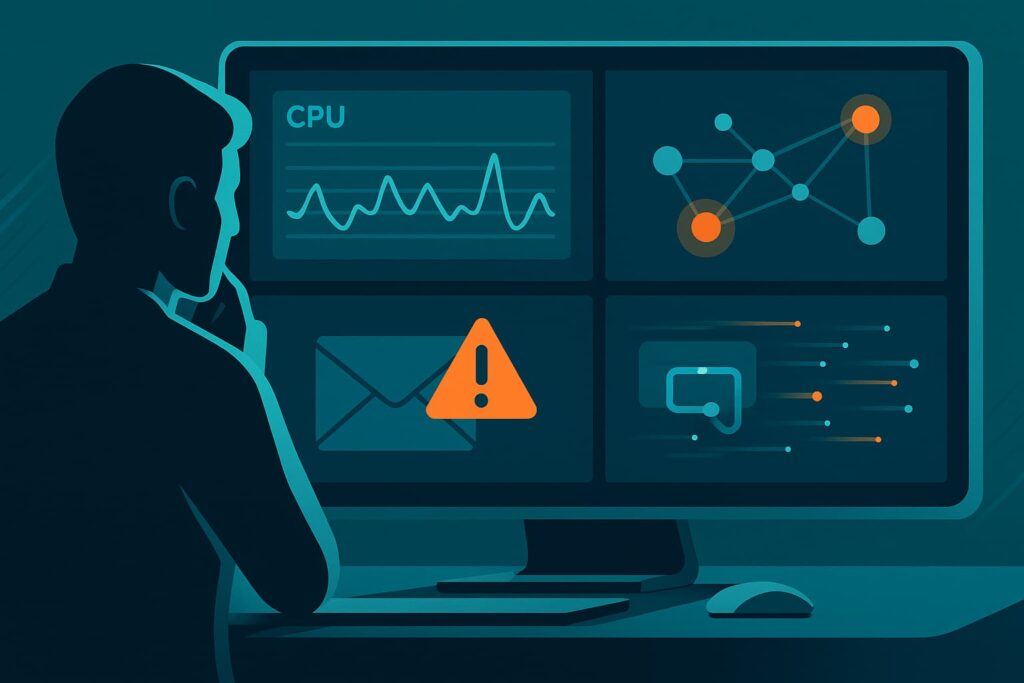 detección de señales de un ataque autónomo con IA en un panel de ciberseguridad