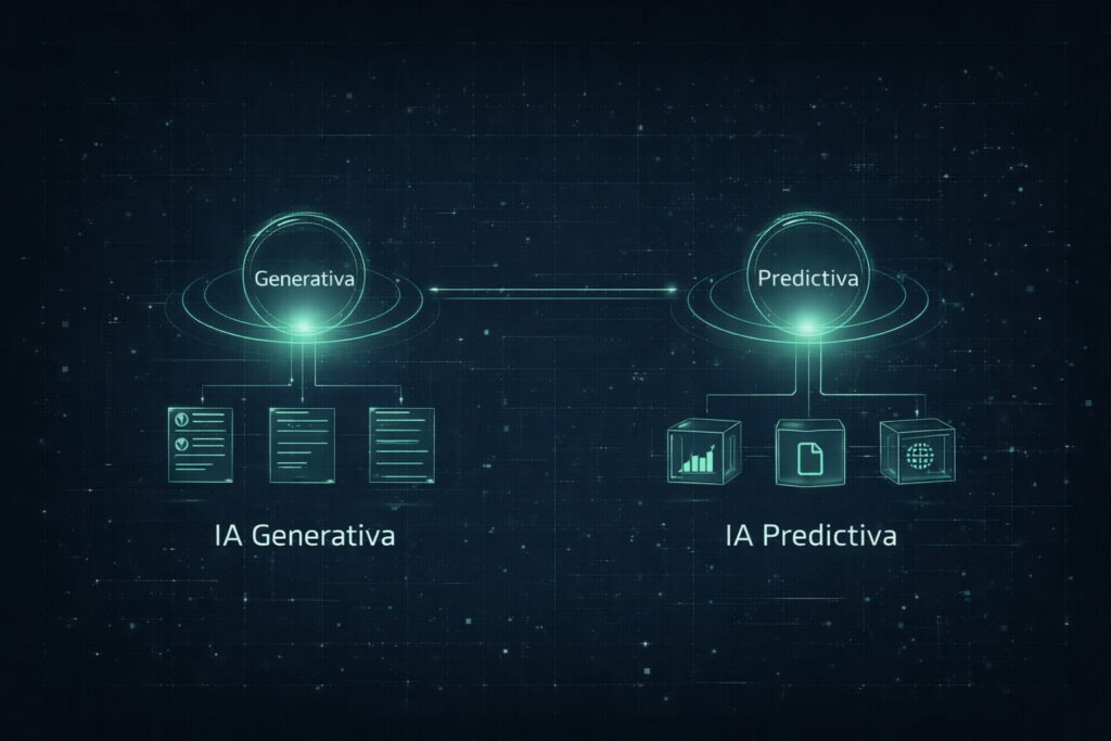Comparativa estratégica entre IA Generativa y Predictiva en automatización empresarial